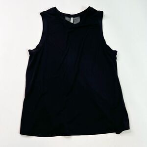 Fabletics Shirt Womens Medium Sleeveless Tank Top Black Crew Neck Athletic